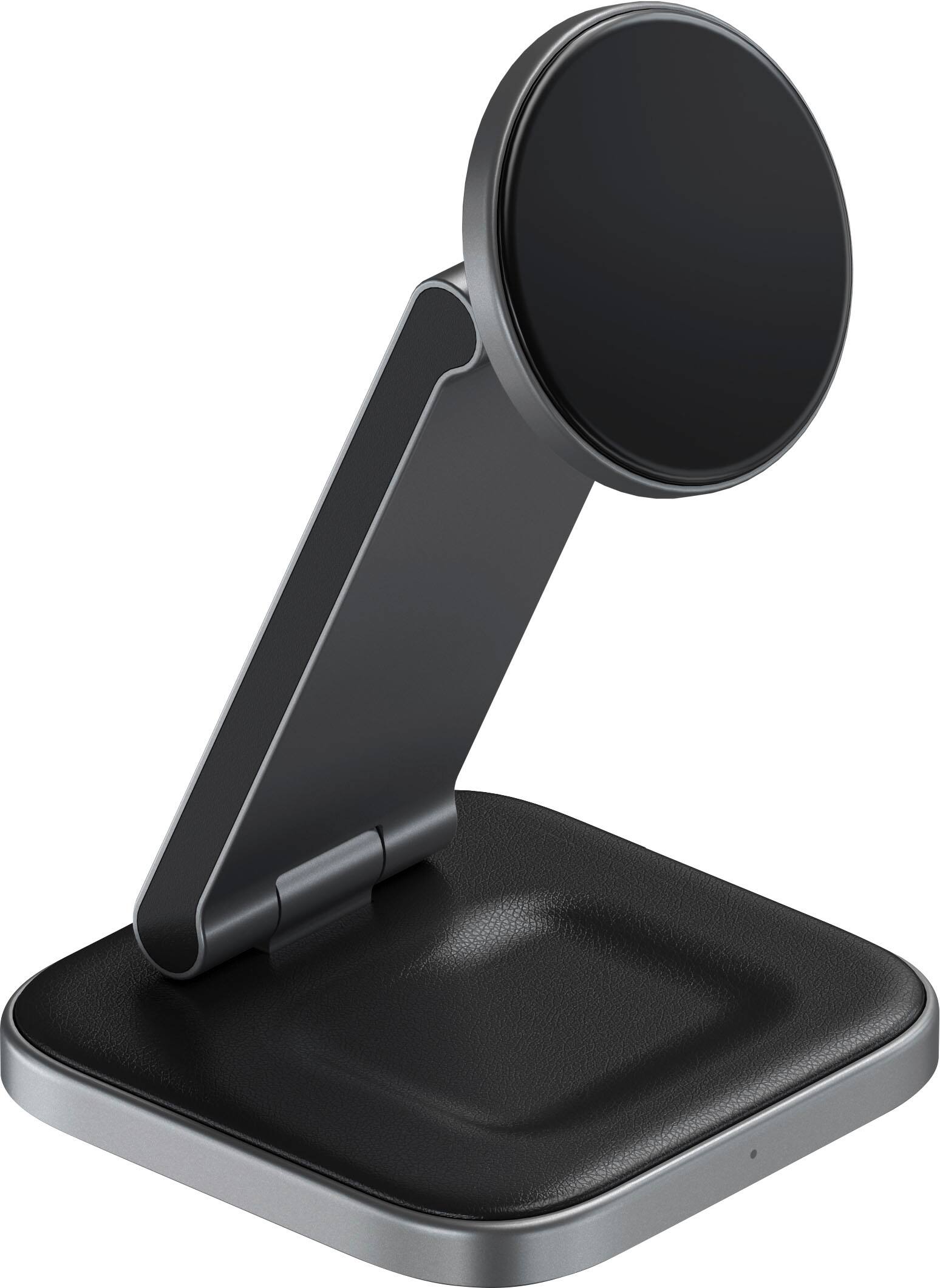 Alt View 11. Satechi - 3-in-1 Foldable Qi2 Wireless Charging Stand - Space Gray.