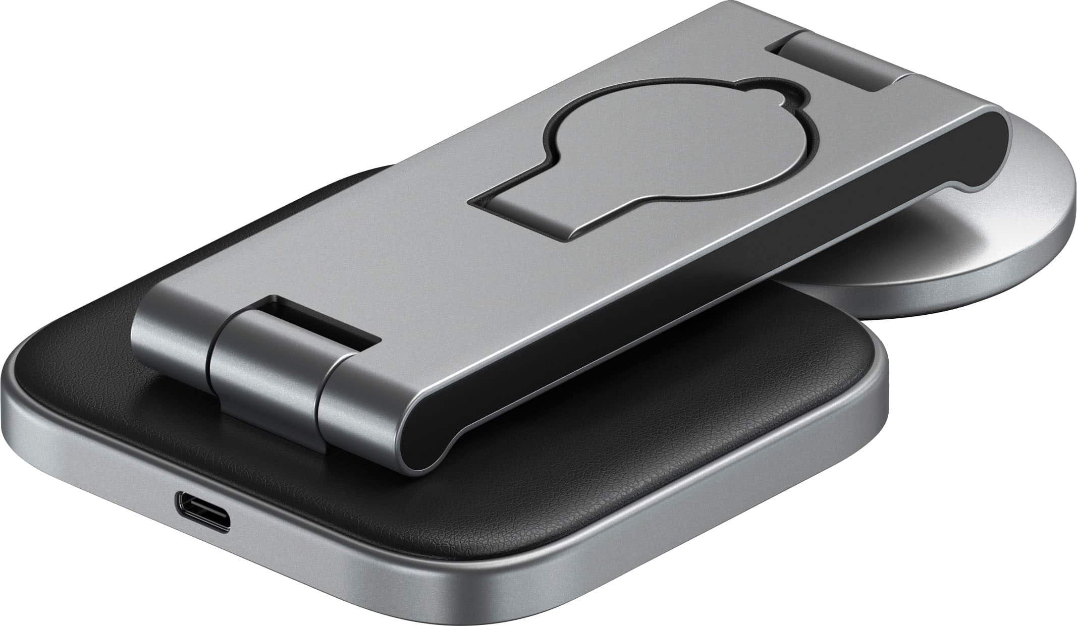 Alt View 13. Satechi - 3-in-1 Foldable Qi2 Wireless Charging Stand - Space Gray.