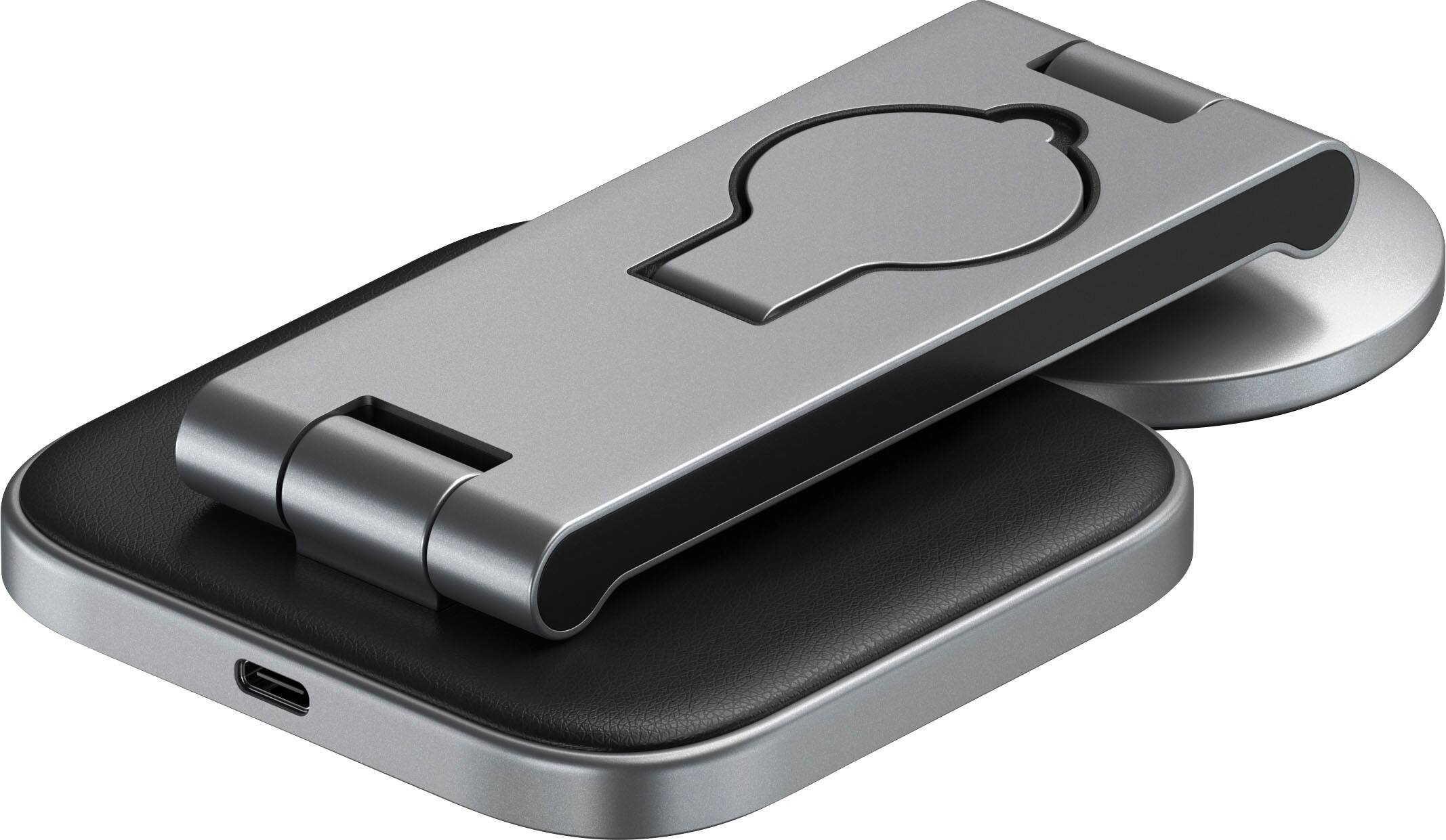 Alt View 13. Satechi - 3-in-1 Foldable Qi2 Wireless Charging Stand - Space Gray.