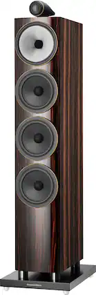 Front. Bowers & Wilkins - 700 Series 3 Signature Floorstanding Speaker with 1" Tweeter On Top and Three 6.5" Bass Drivers (Each) - Datuk Gloss.