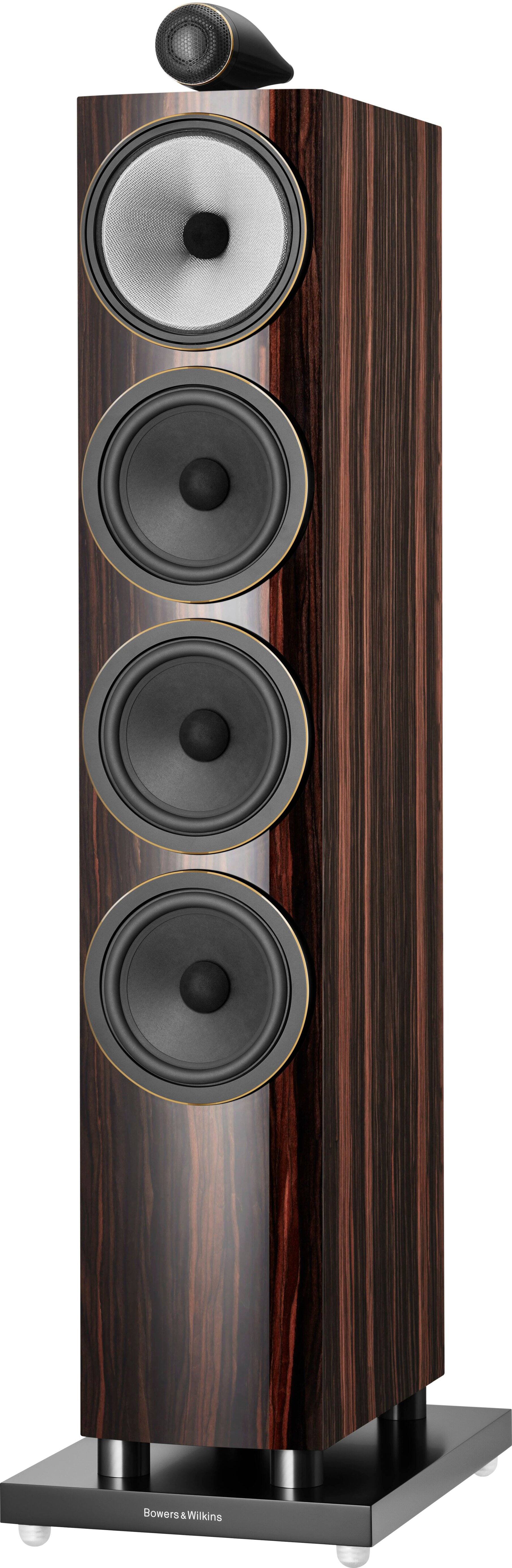 Front. Bowers & Wilkins - 700 Series 3 Signature Floorstanding Speaker with 1" Tweeter On Top and Three 6.5" Bass Drivers (Each) - Datuk Gloss.