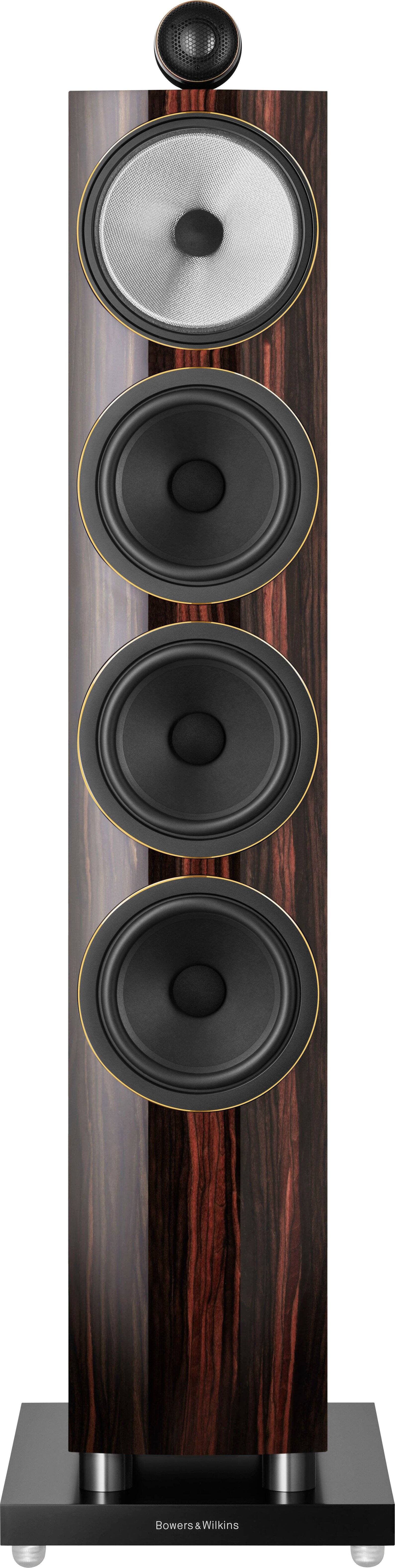 Left. Bowers & Wilkins - 700 Series 3 Signature Floorstanding Speaker with 1" Tweeter On Top and Three 6.5" Bass Drivers (Each) - Datuk Gloss.
