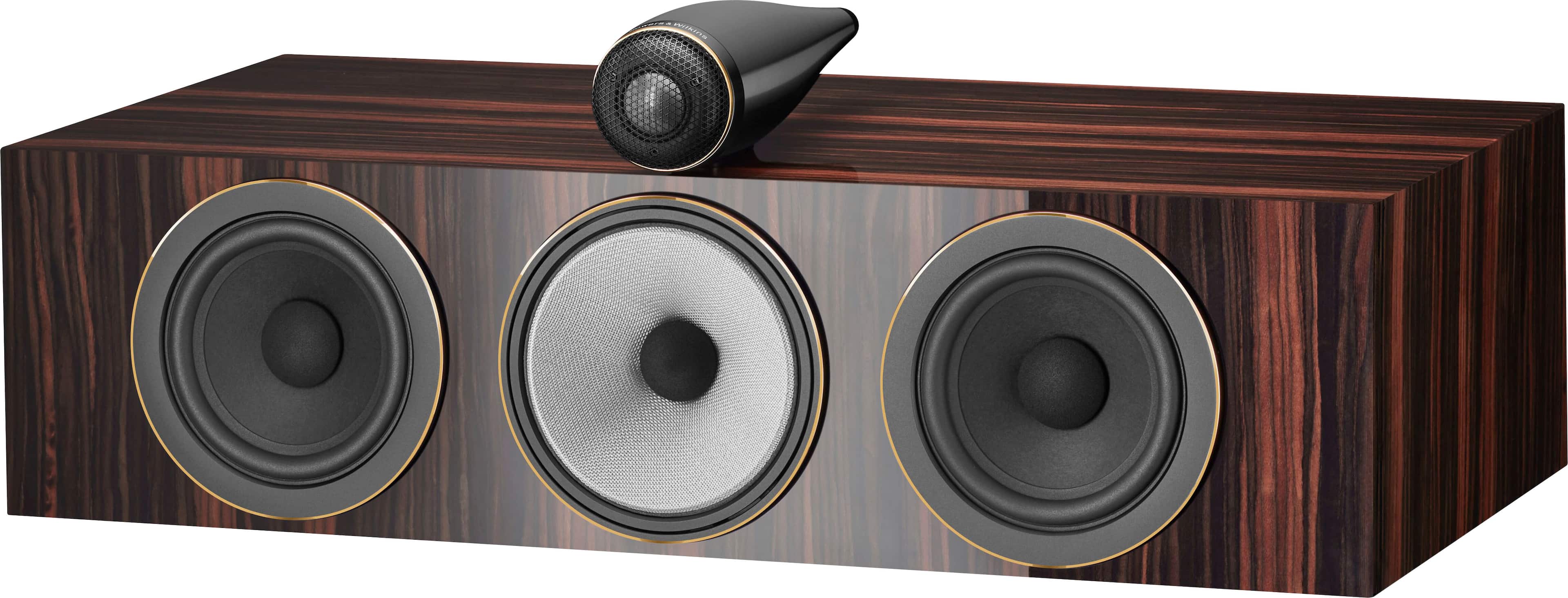 Bowers & Wilkins - HTM71 S3 Signature Center Channel with 1" Tweeter On Top and Two 6.5" Bass Drivers (Each) - Datuk Gloss - Front_Zoom