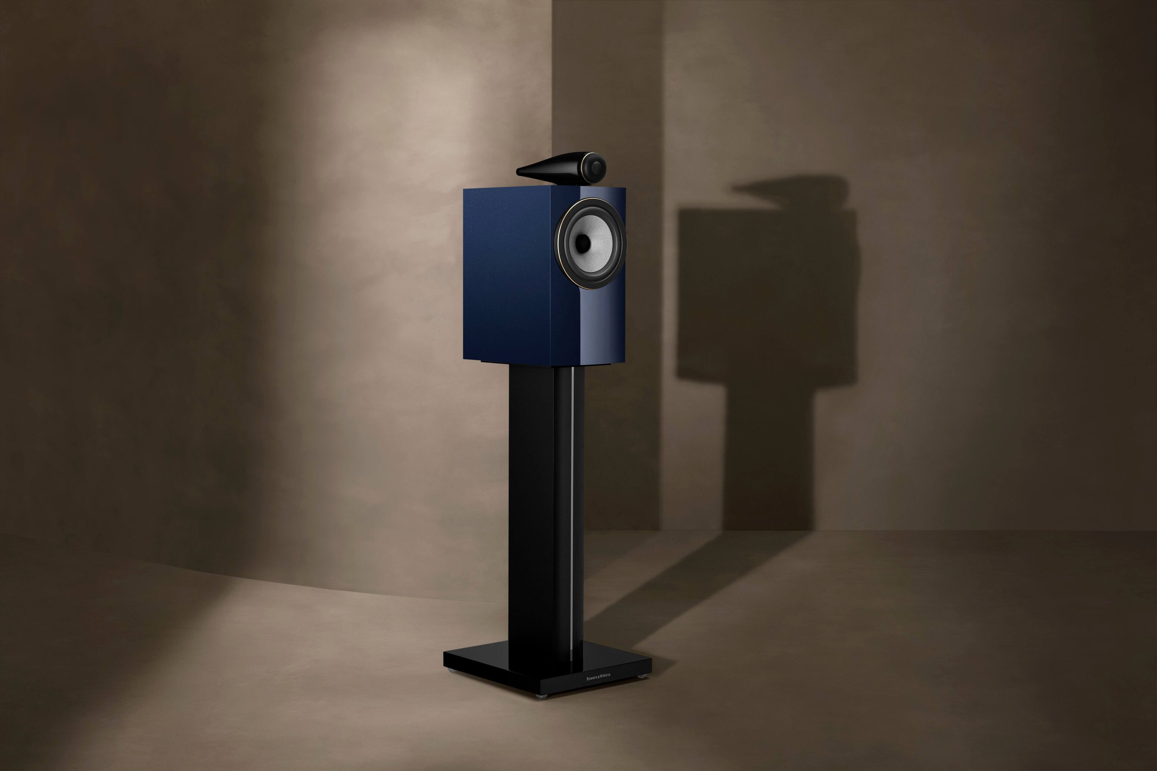 Alt View 17. Bowers & Wilkins - 700 Series 3 Signature Bookshelf Speaker with 1" Tweeter on Top and 6.5" Midbass (Pair) - Metallic Midnight Blue.