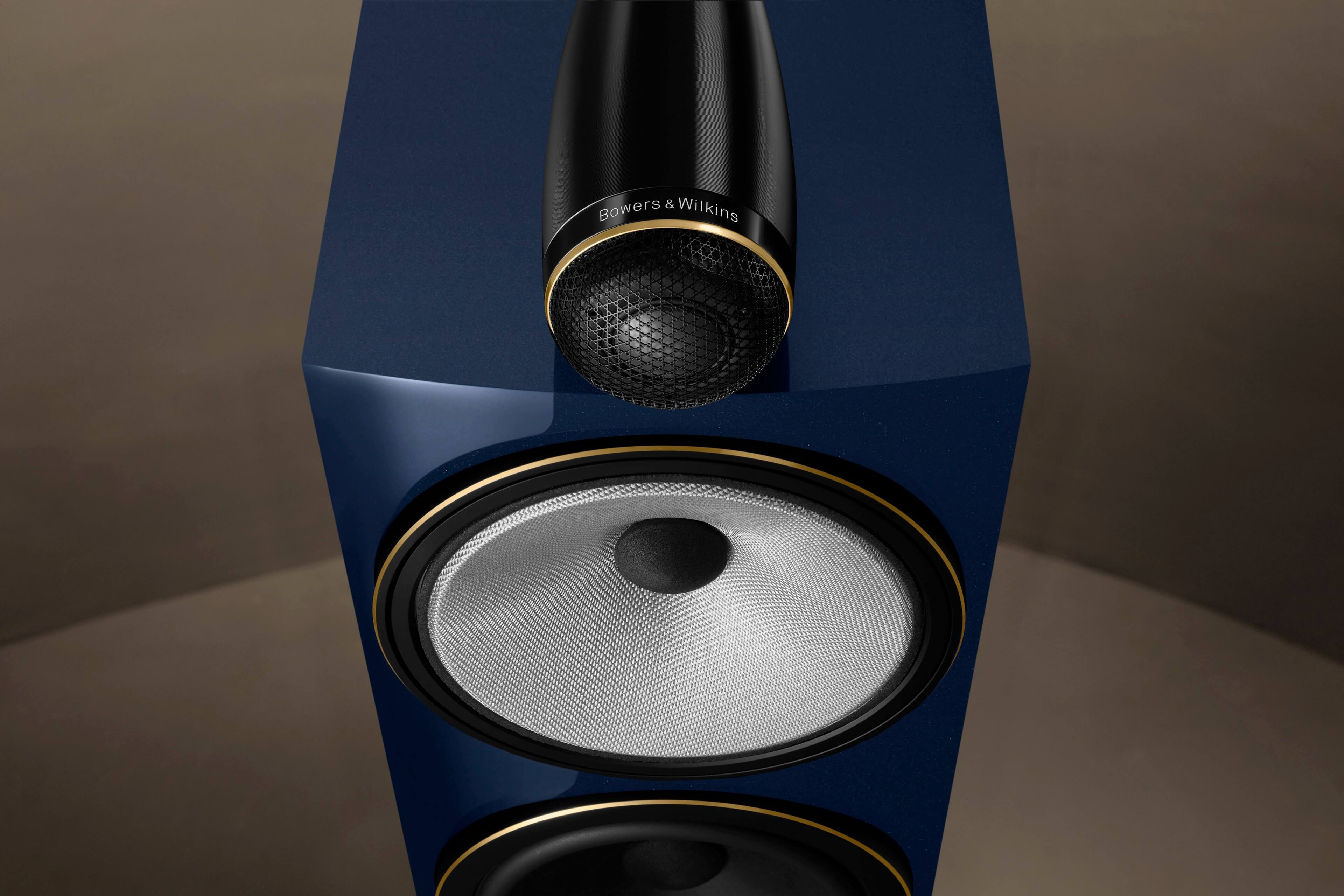 Alt View 14. Bowers & Wilkins - 700 Series 3 Signature Floorstanding Speaker with 1" Tweeter On Top and Three 6.5" Bass Drivers (Each) - Metallic Midnight Blue.
