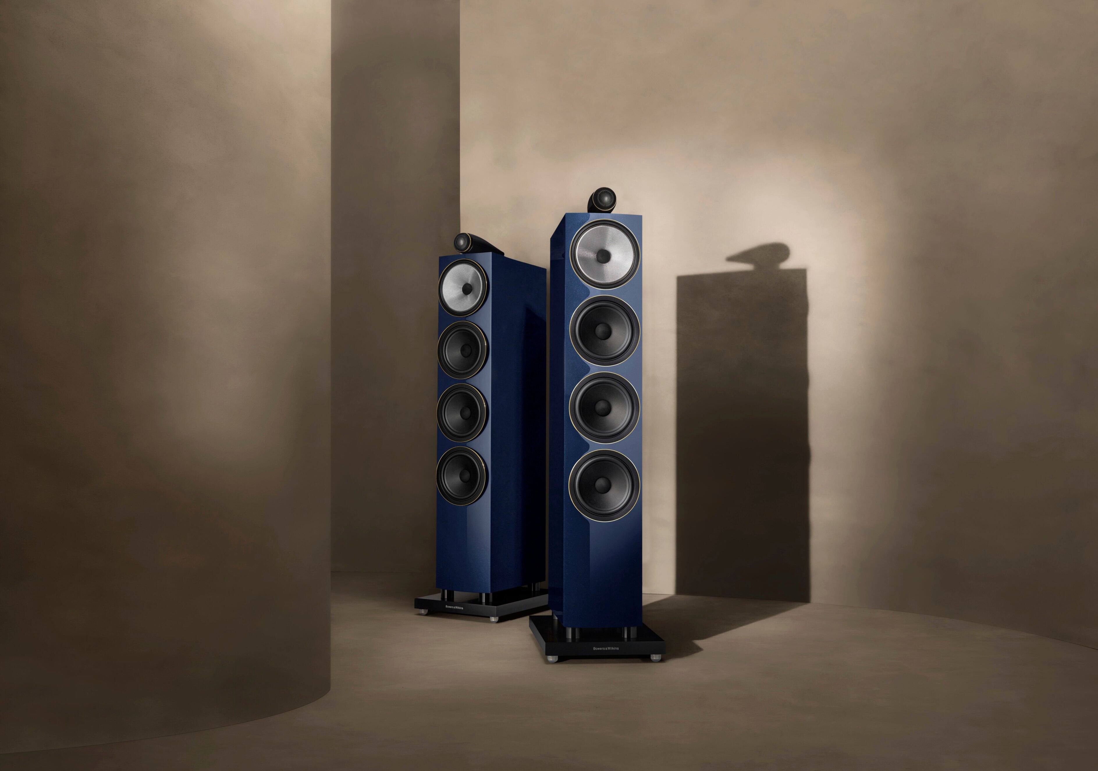Alt View 15. Bowers & Wilkins - 700 Series 3 Signature Floorstanding Speaker with 1" Tweeter On Top and Three 6.5" Bass Drivers (Each) - Metallic Midnight Blue.
