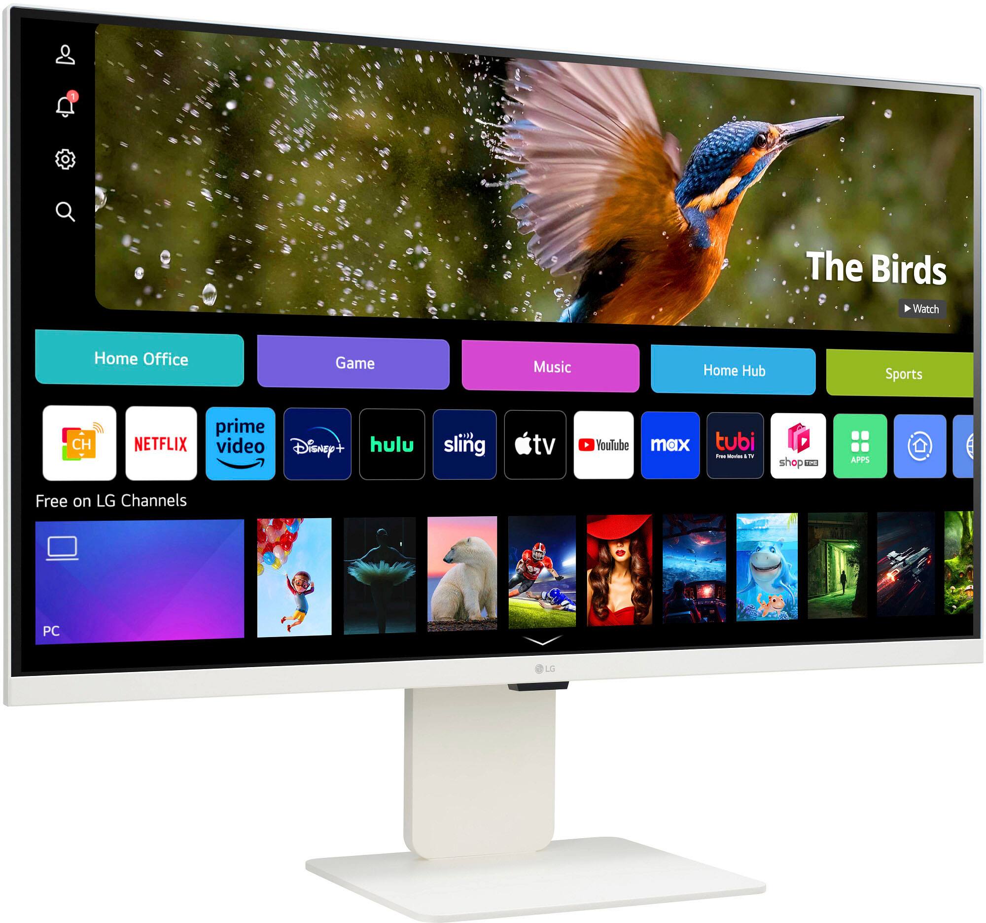 Alt View 17. LG - MyView 32" IPS 4K UHD 60Hz Smart Monitor with Detachable Full HD Webcam (HDMI, USB-C) - White.