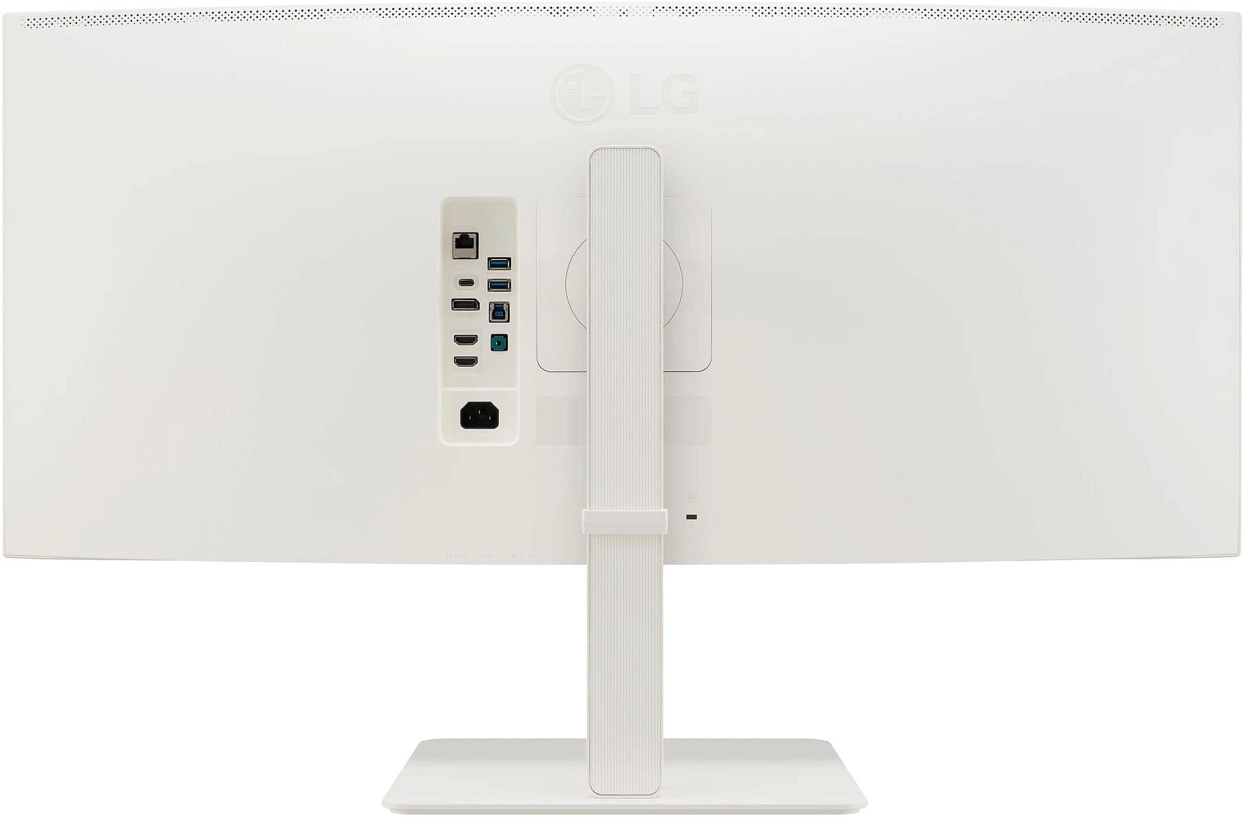 Back. LG - UltraWide 38" LED 144Hz 1-ms Curved Monitor NVIDIA G-SYNC Compatible and AMD Freesync Premium Pro with HDR - White.