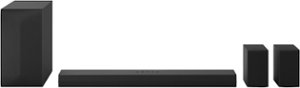LG - 5.1 Channel Soundbar with Wireless Subwoofer and Rear Speakers - Black - Front_Zoom