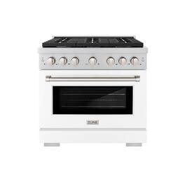 ZLINE - 36" Paramount Gas Range with 6 Burner Cooktop and Convection Oven (SGR-WM-36) - Black Matte