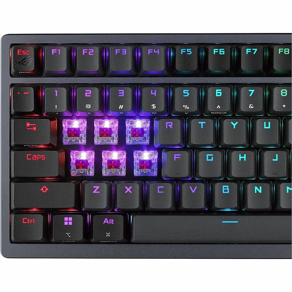 Alt View 16. ASUS - Azoth Ergonomic Bluetooth Mechanical Gaming Keyboard with OLED Display - Black.