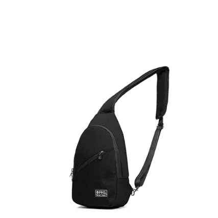 Front. PKG - Elora 4L Crossbody Bag - Black.