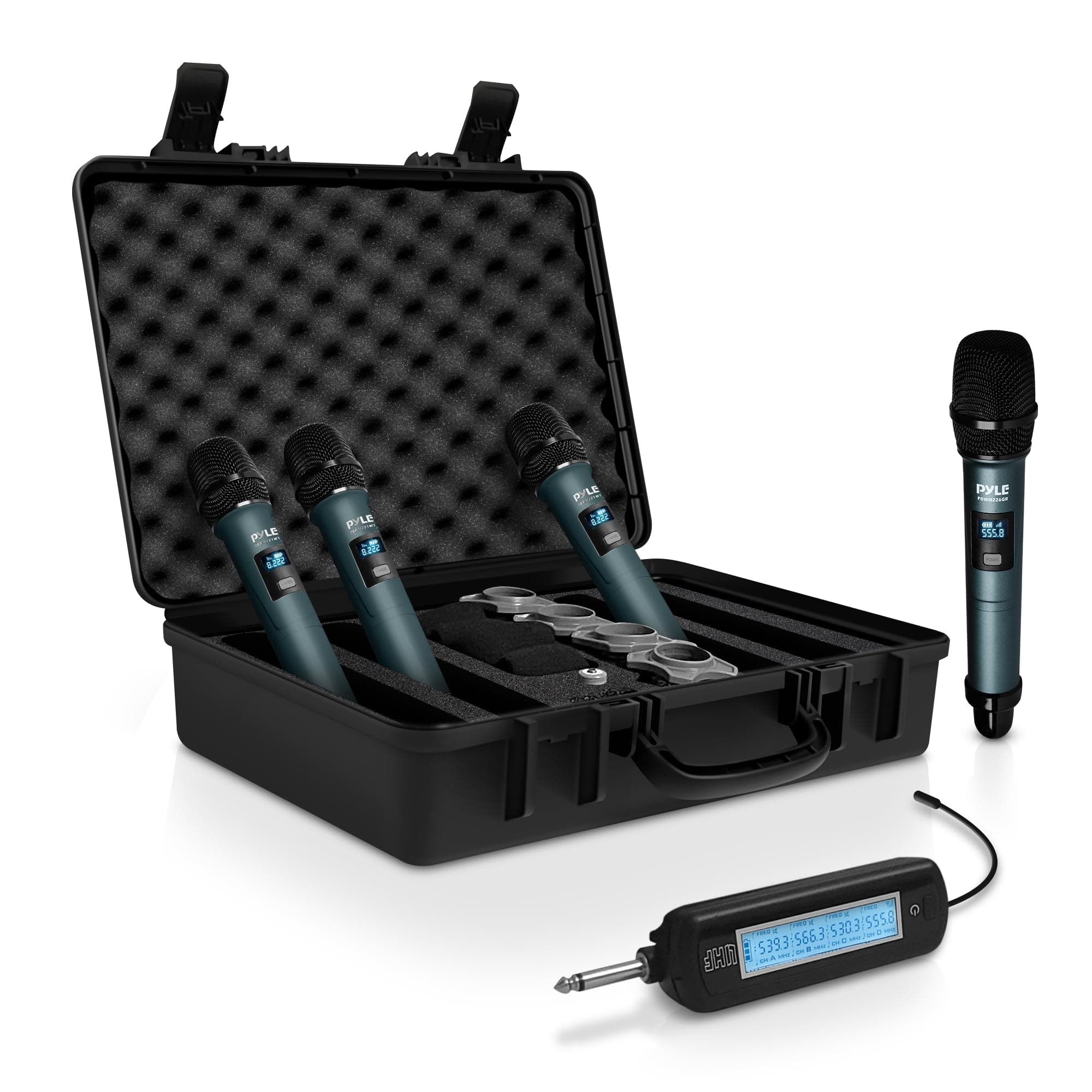Pyle - 4 Channel Wireless Microphone System,