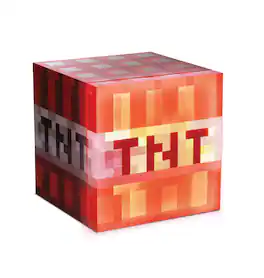 Ukonic Minecraft TNT Mini Fridge 6.7L, Holds 9 Cans, AC/DC Powered - Red