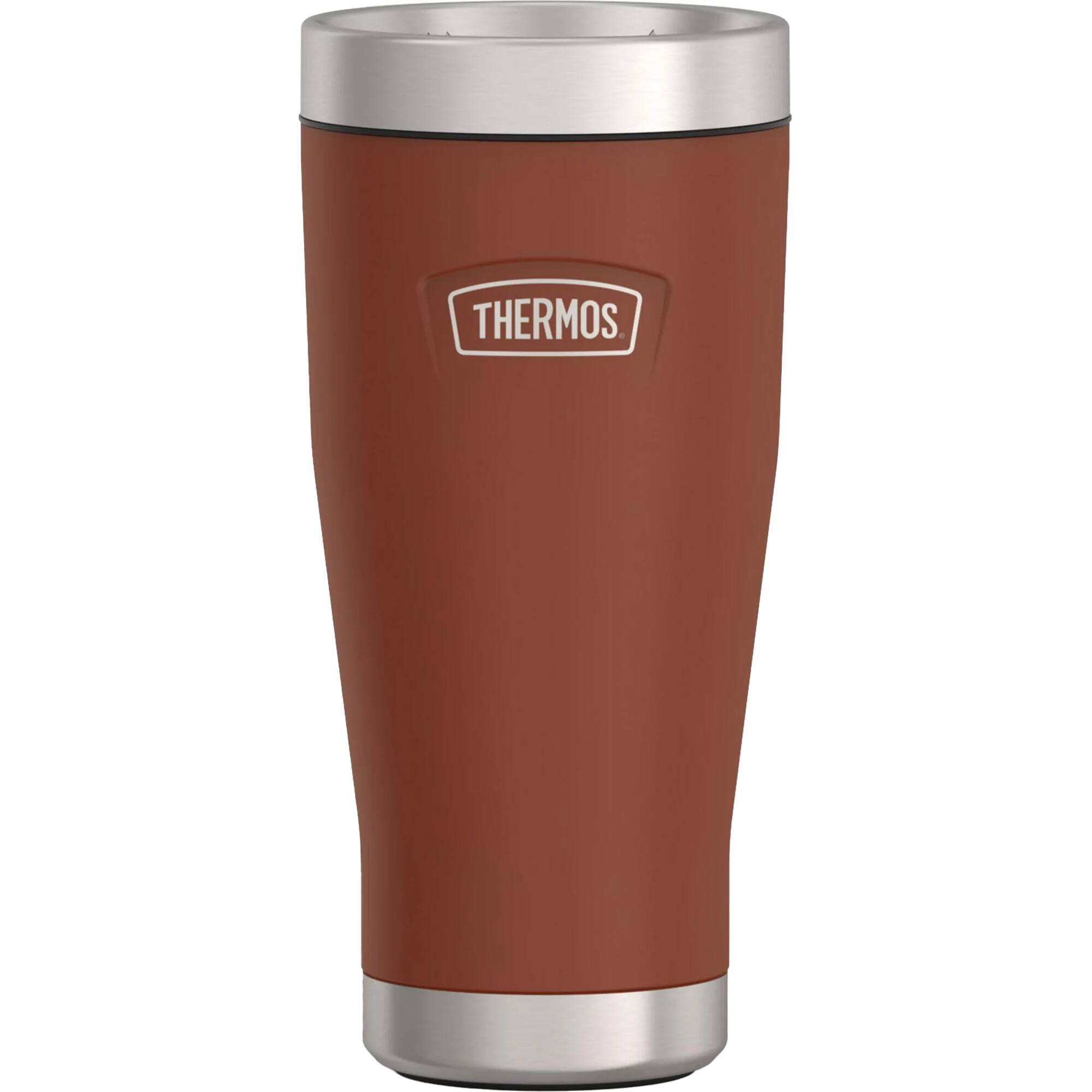 Front. Thermos - Thermos 16 oz. Icon Stainless Steel Tumbler - Saddle - Saddle.
