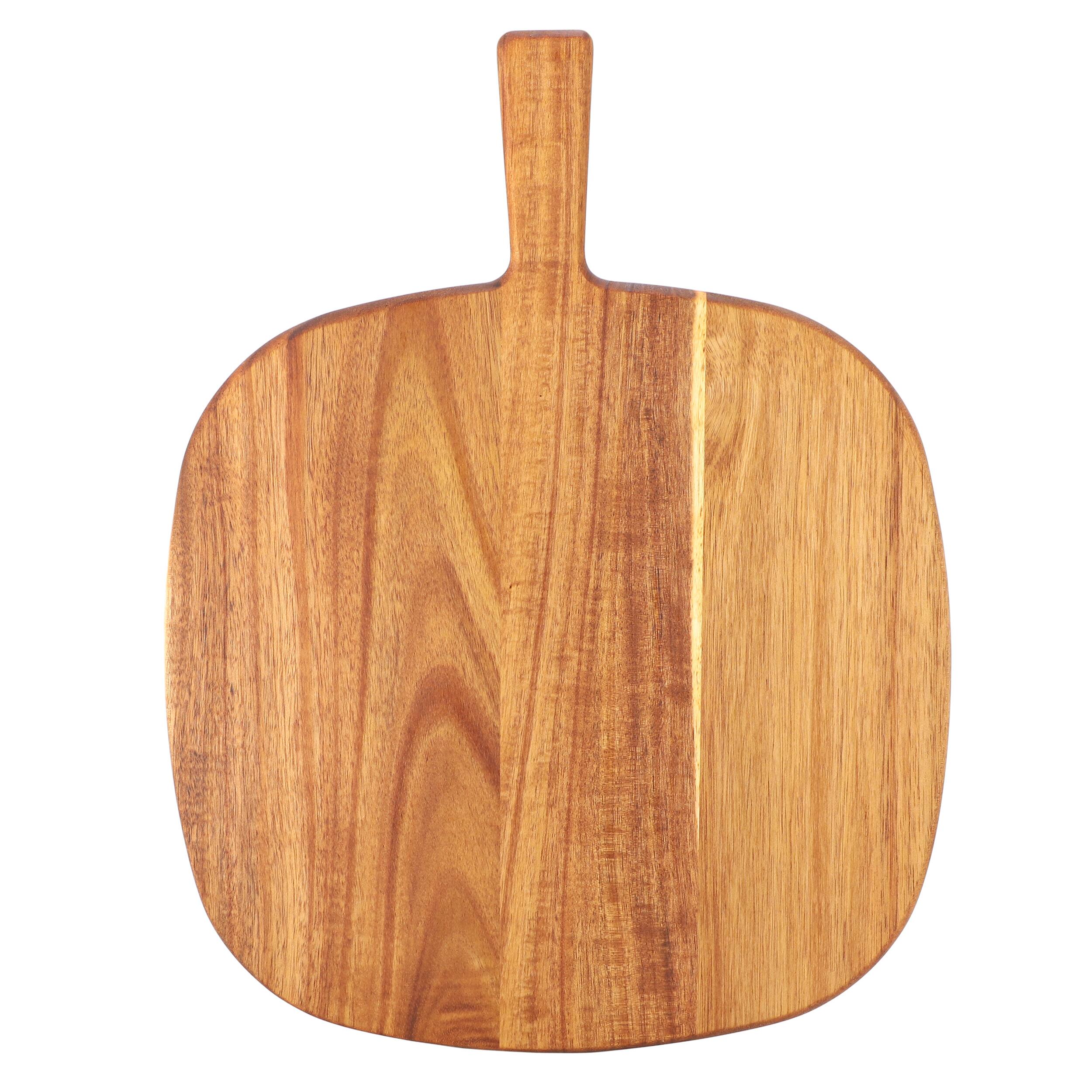 Alt View 3. MegaChef - MegaChef 13 Inch Acacia Wood Serving Butcher Cutting Board with Handle - Brown.