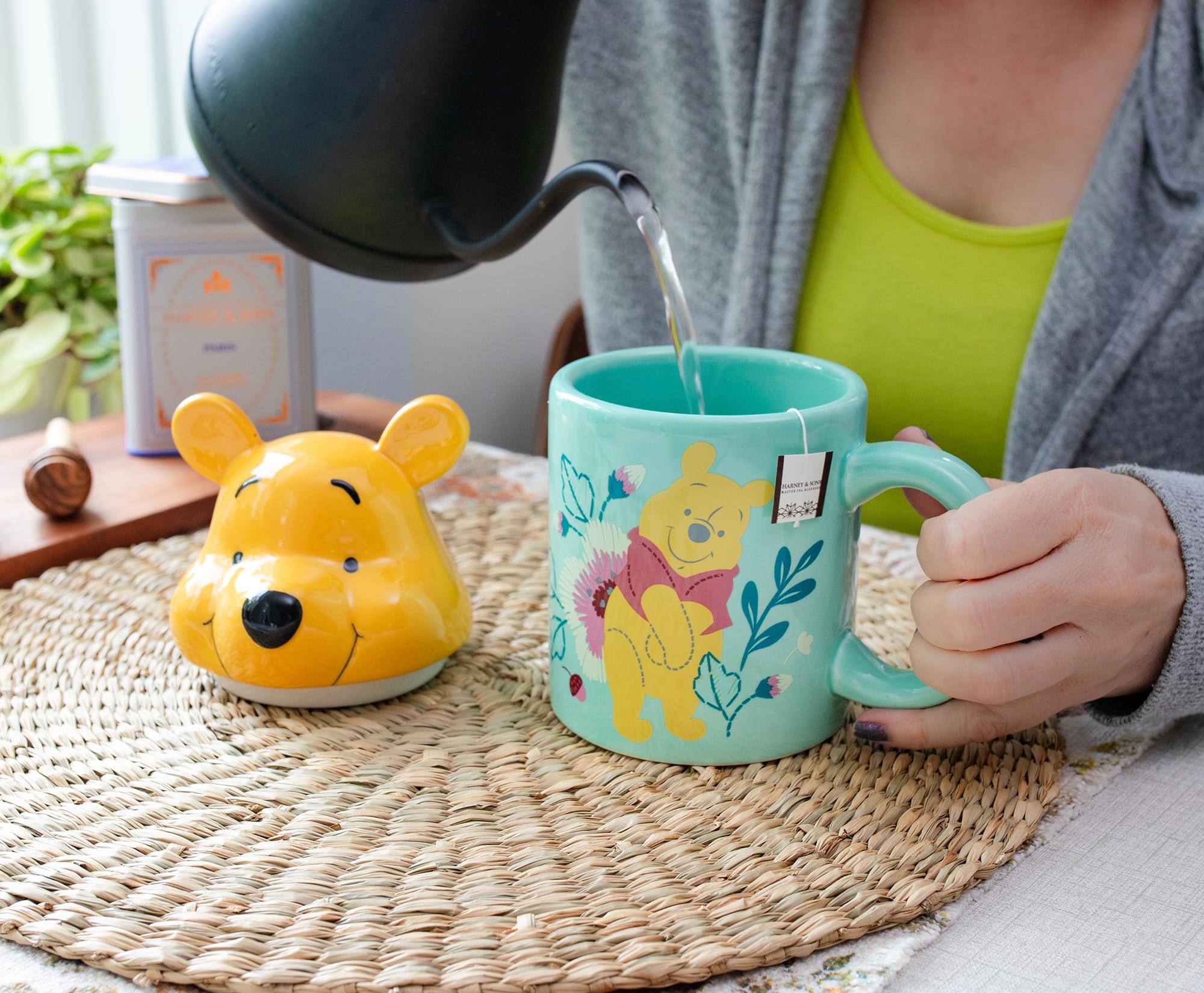 Alt View 5. Disney - Disney Winnie the Pooh Ceramic Mug With Sculpted Topper | Holds 18 Ounces - Blue.