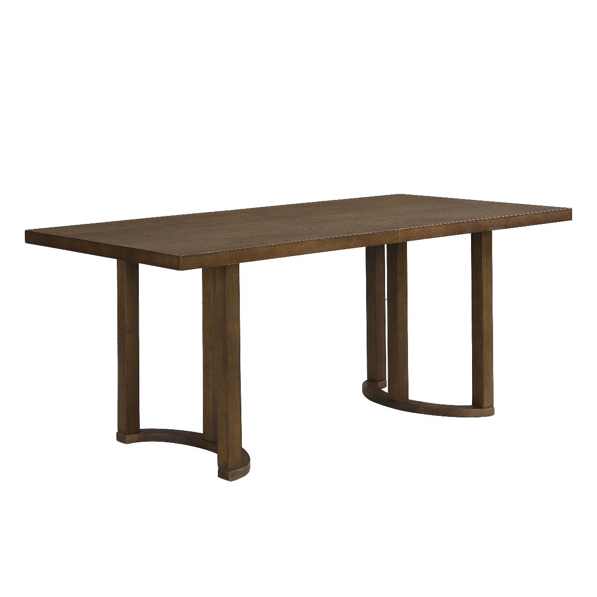 Alt View 3. Loheer - Loheer 69 Inch Walnut Dining Table, Rectangular Brown Table for Six - Walnut.