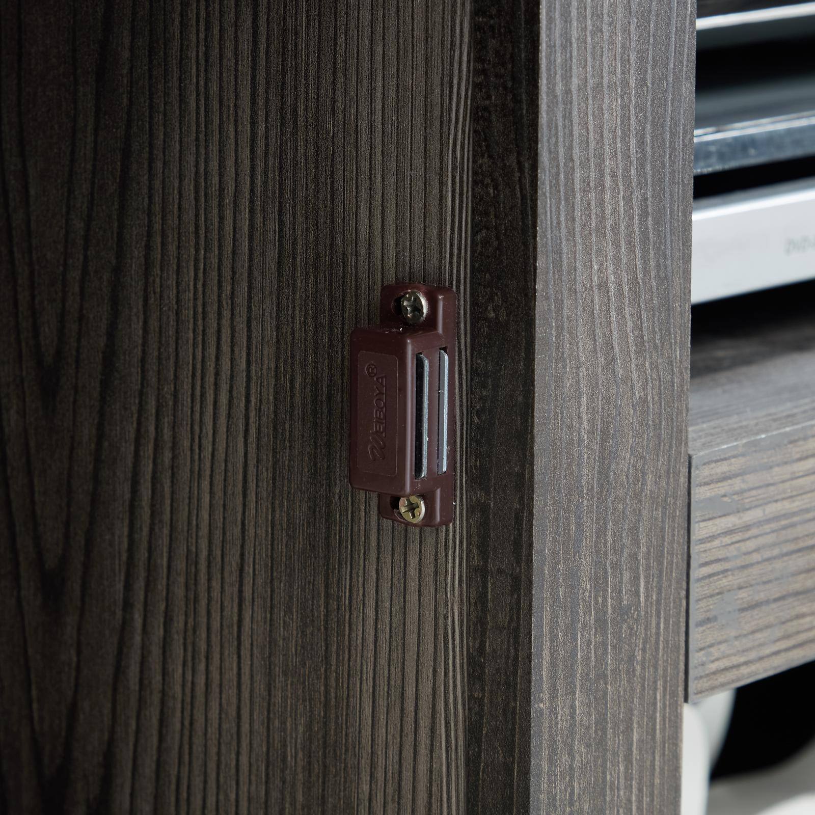 Alt View 2. Spaco - Spaco 60.23" Farmhouse TV Stand for 75" TV , 2-Door Barn Design Media Console, Large Storage for Farmhouse Living Room - Grey.