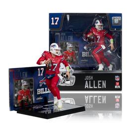 McFarlane Toys - Buffalo Bills NFL 7 Inch Posed Figure | Josh Allen (Color Rush Jersey) - Red