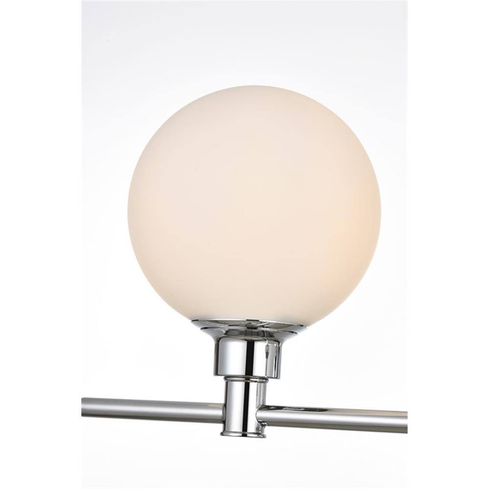 Alt View 3. Living District - Cordelia 3-Light Iron and Glass Bath Sconce - Chrome.