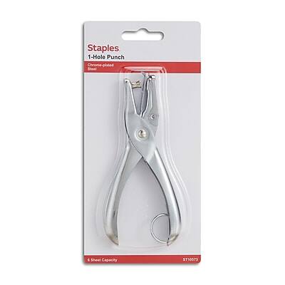 Staples  
1-Hole Punch  
Chrome-plated Steel  
6 Sheet Capacity  
ST10573