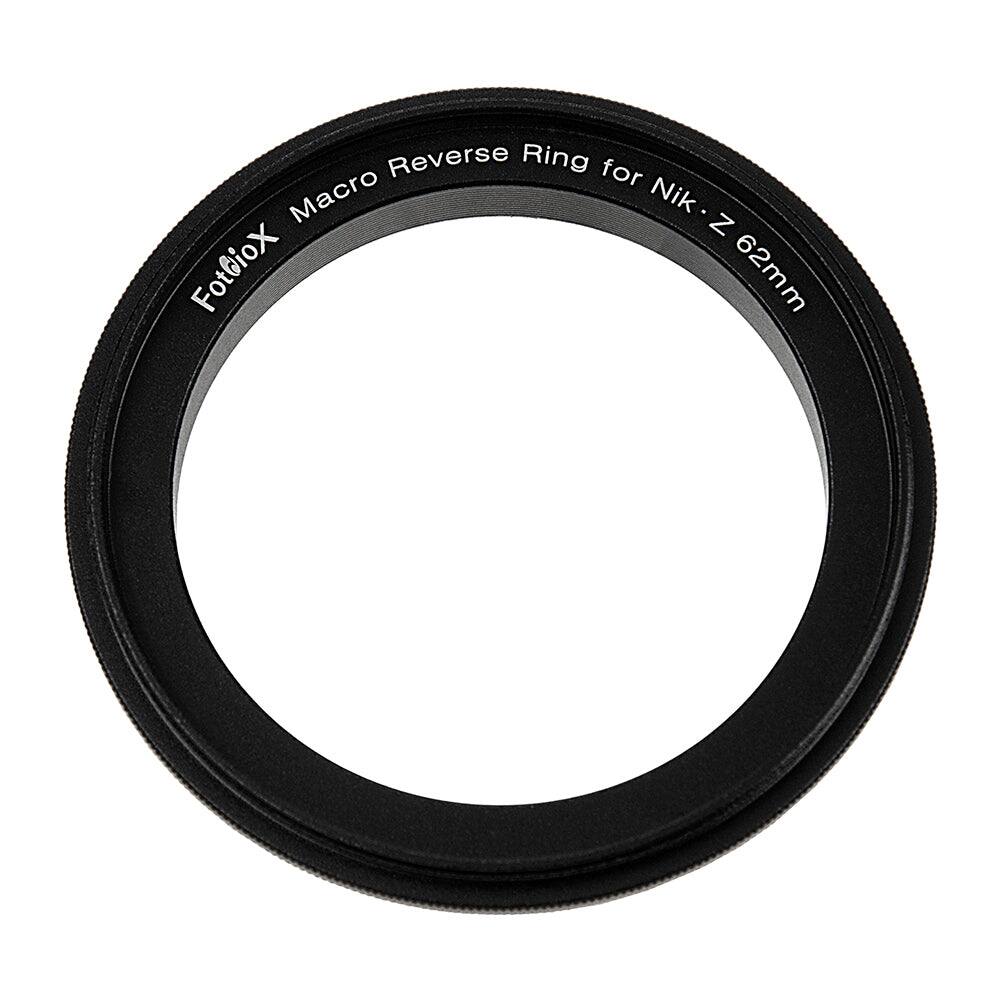 Fotodiox - 62mm Macro Reverse Ring for Nikon Z-Mount Cameras - Reverse Filter Thread to Camera Mount Adapter