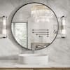 Front. PAIHOME - 24"x24" Medium Round Mirror Metal Framed Wall Mirrors Iron Bathroom Vanity Mirror Decorative Mirror - Black.