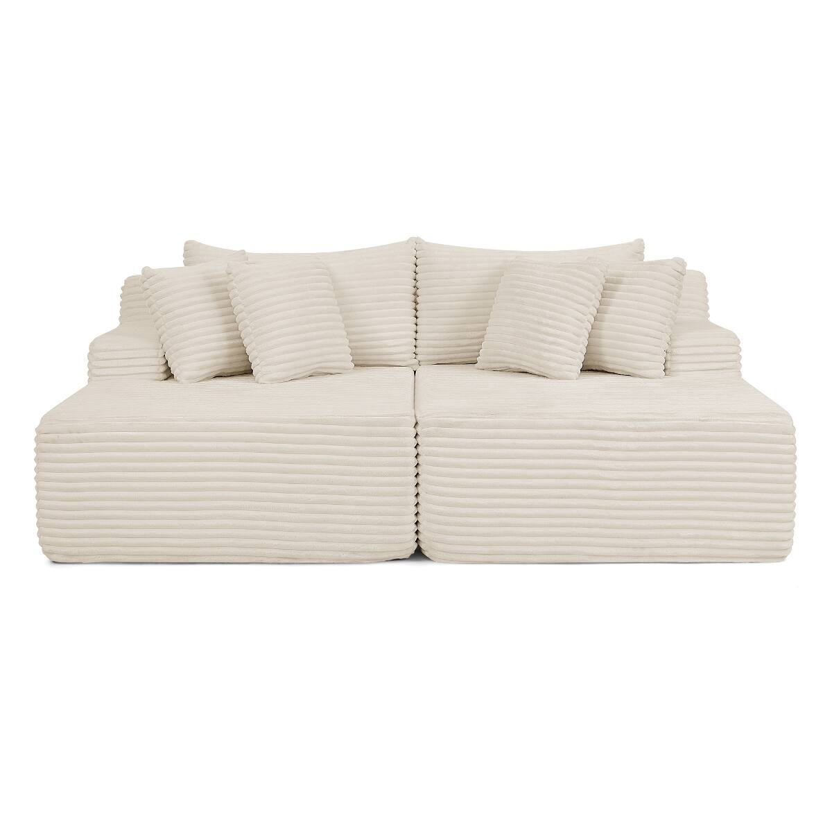 Alt View 10. Ropilly - Ropilly 2 Seater Lounge Sofa, Velvet Lounge Chair with High Density Foam, No Assembly Beige Sofa for Living Room - Beige.