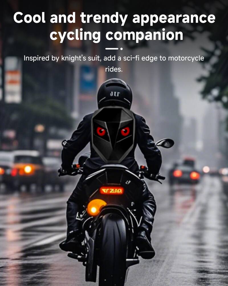 Cool and trendy appearance cycling companion.  
Inspired by knight's suit, add a sci-fi edge to motorcycle rides.