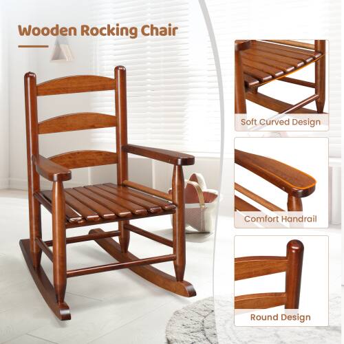 Wooden Rocking Chair

- Soft Curved Design
- Comfort Handrail
- Round Design