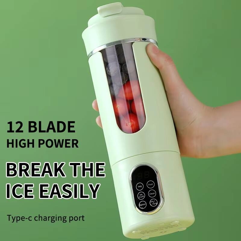 12 BLADE HIGH POWER  
BREAK THE ICE EASILY  

Type-c charging port  

Fruit  
Veg  
Ice Crush  
Clean  
Only  
Option
