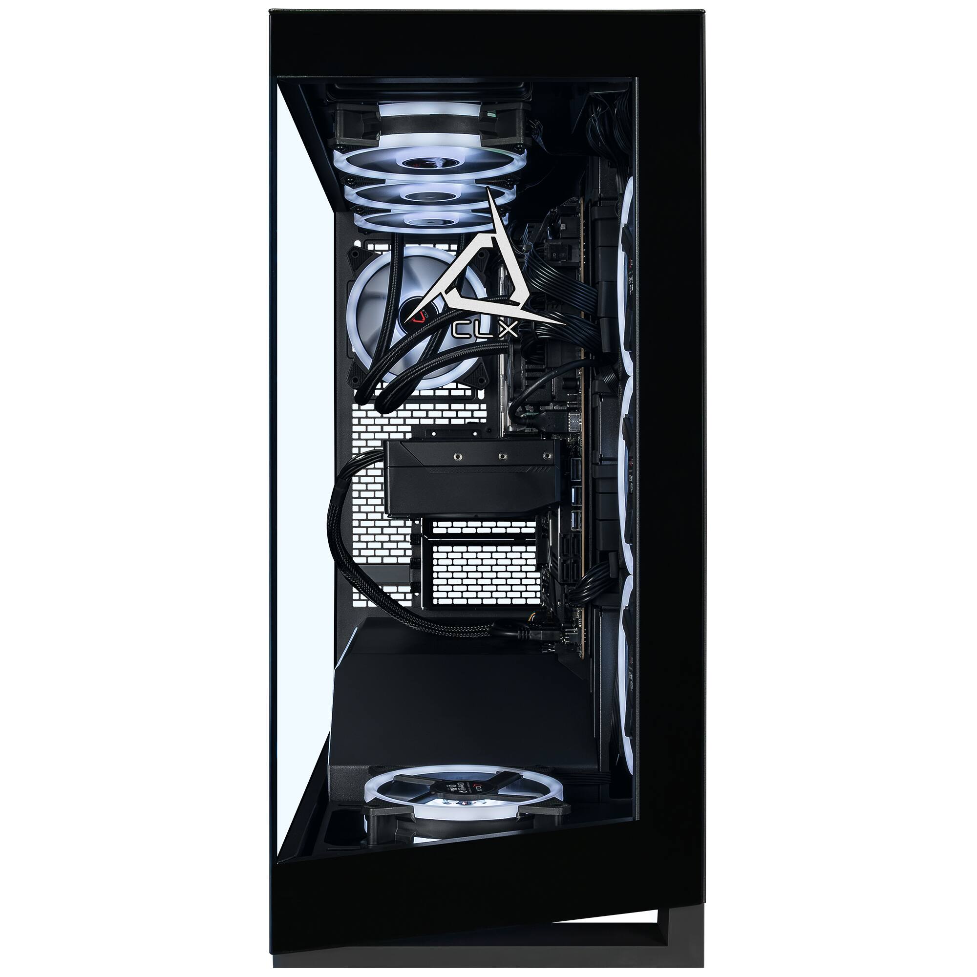 Alt View 1. CLX - Horus Creator Workstation -AMD Threadripper 7960X - 32GB DDR5 ECC - GeForce RTX 5080 - 1TB SSD - 4TB HD - AI-Accelerated - Black.