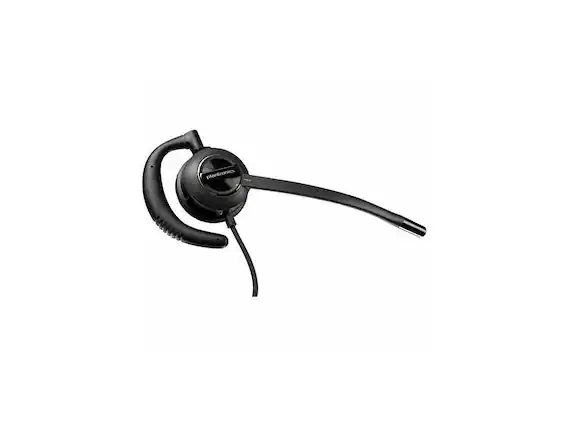 Front. HP - Poly EncorePro HW530 Mono Headset - 3.5mm - Wired - Noise Cancelling Mic - Black - Black.