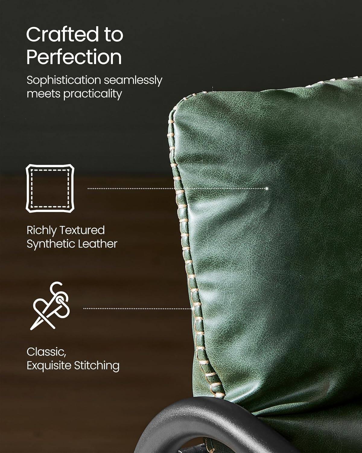 Crafted to Perfection, Sophistication seamlessly meets practicality. Richly Textured Synthetic Leather, Classic, Exquisite Stitching.