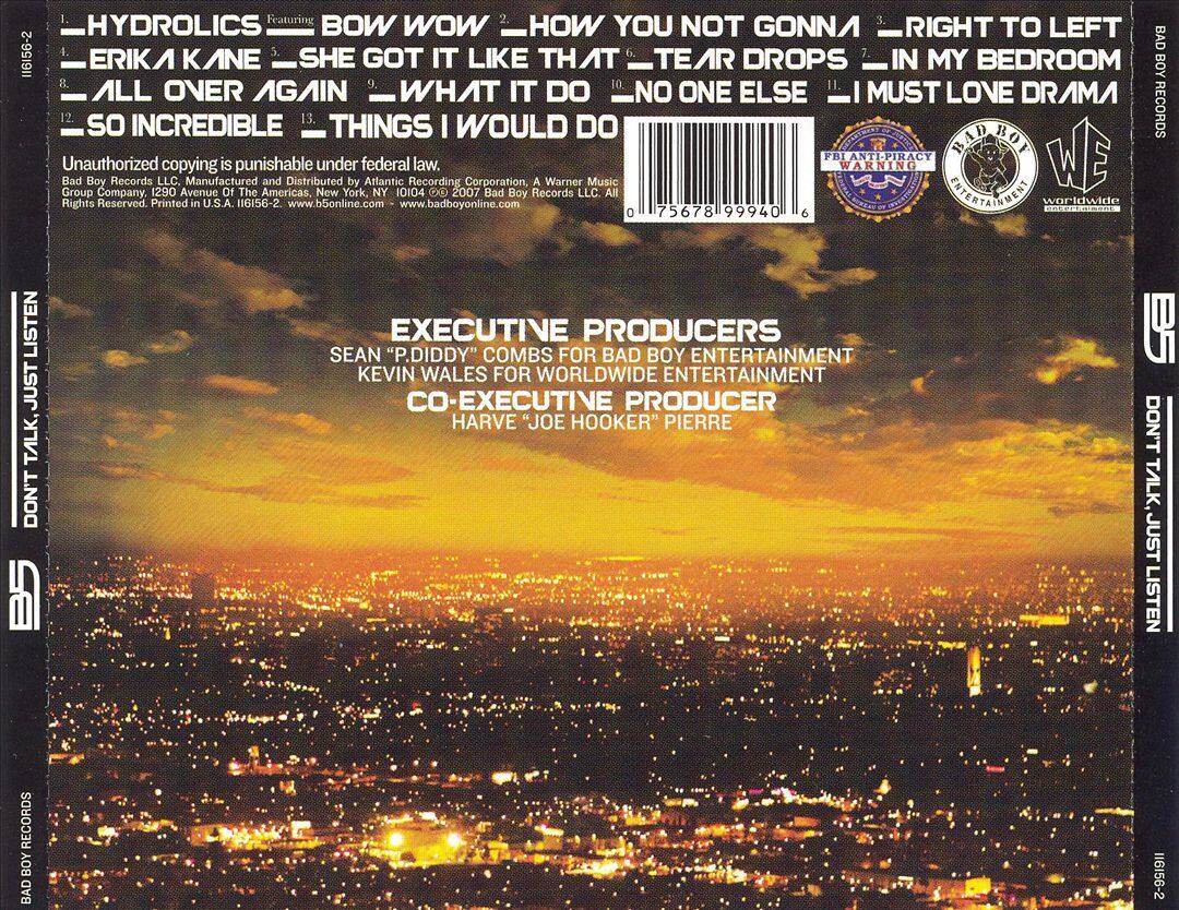 Back. Don't Talk, Just Listen [CD].