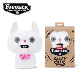 Zuru Fuggler Alley Cats Cheeze 9 Inch Plush Toy - White