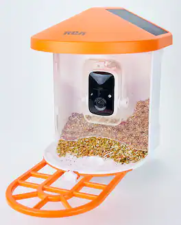RCA - Smart Bird Feeder - White/Orange