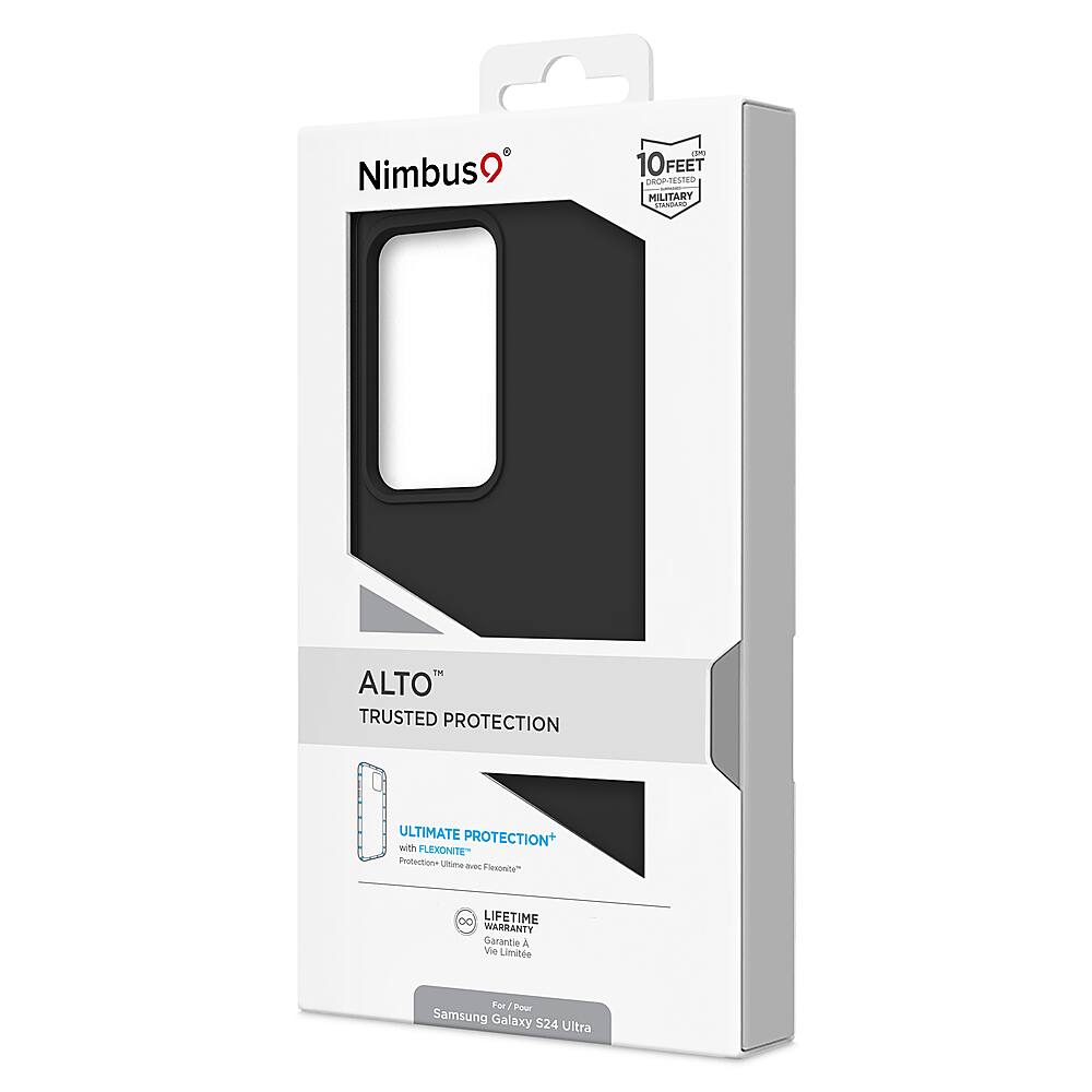 Alt View 3. Nimbus9 - Alto 2 Case for Samsung Galaxy S24 Ultra - Black.