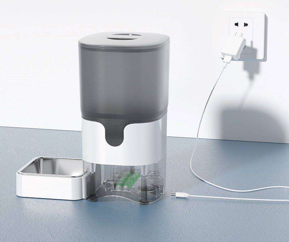 Alt View 13. RCA - Smart Pet Feeder with Camera - White/ Black.