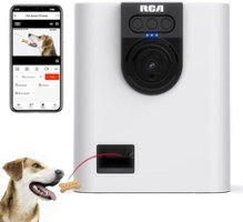 RCA - Dog & Cat Smart Treat Thrower with Camera - White/ Black - Front_Zoom