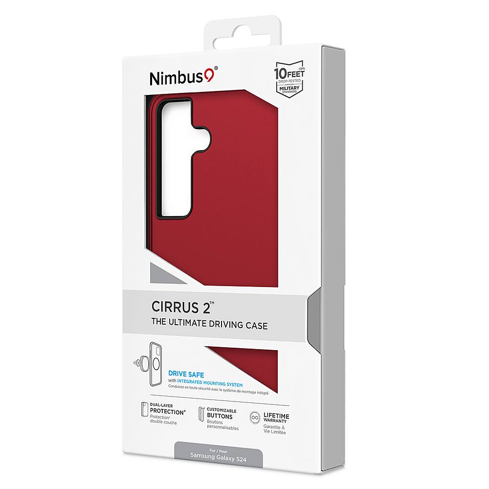 Alt View 3. Nimbus9 - Cirrus 2 Case for Samsung Galaxy S24 - Crimson.