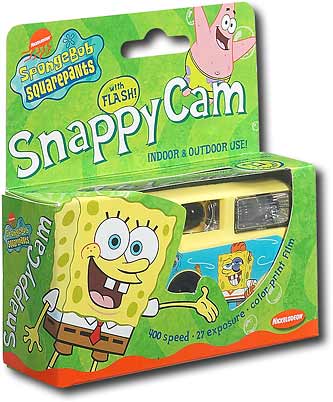 Angle Standard. Emerson - SpongeBob SquarePants 35mm Flash Single Use Camera.