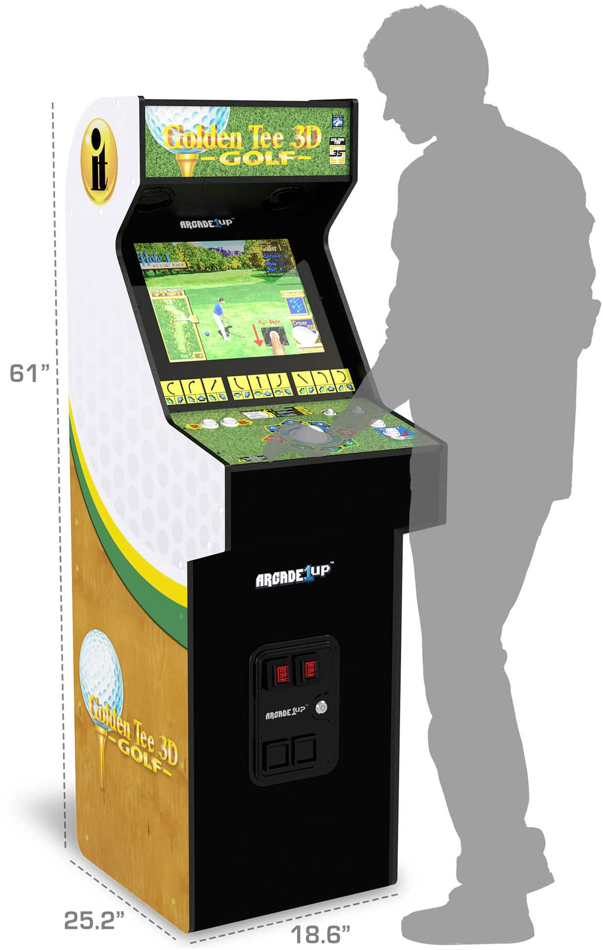 Arcade1Up – Golden Tee 3D 35th Anniversary Deluxe Arcade Machine – Green Sansujyuku sansujyuku.com