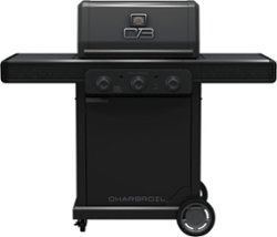 Charbroil - Pro Series with Amplifire Infrared Technology 3-Burner Propane Gas Grill Cabinet, 463365124 - Black - Angle_Zoom