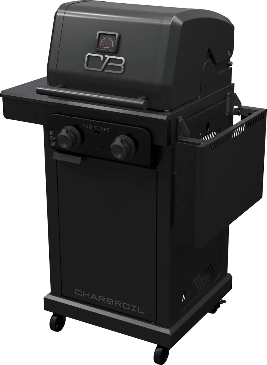 Alt View 17. Charbroil - Pro Series with Amplifire Infrared Technology 2-Burner Propane Gas Grill Cabinet, 463676724 - Black.