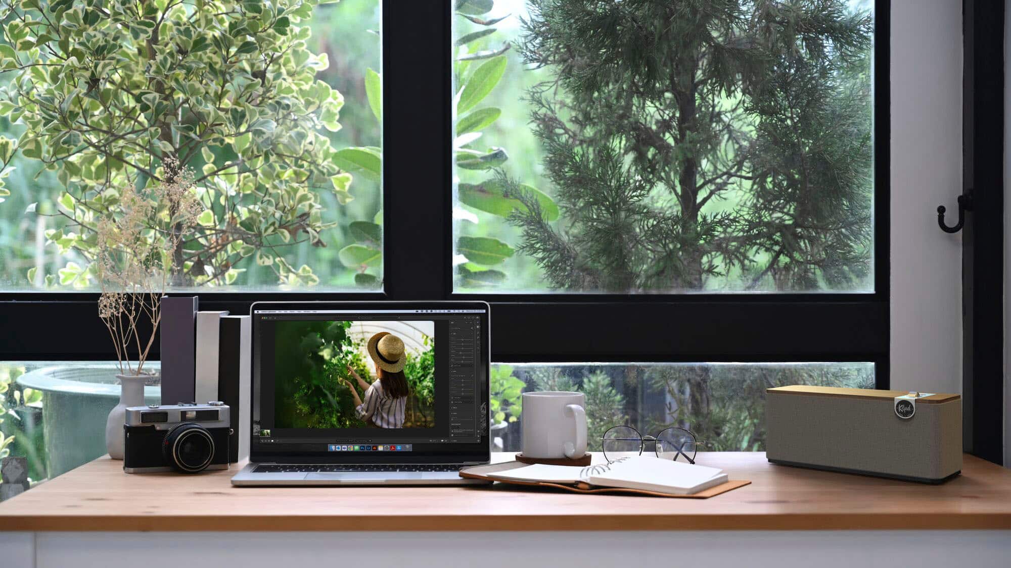 Alt View 13. Klipsch - The One Plus Premium Tabletop Bluetooth Speaker with Broadcast Mode, Walnut - Walnut.