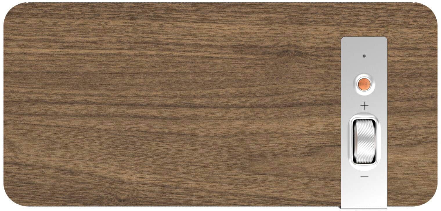 Alt View 1. Klipsch - The One Plus Premium Tabletop Bluetooth Speaker with Broadcast Mode, Walnut - Walnut.