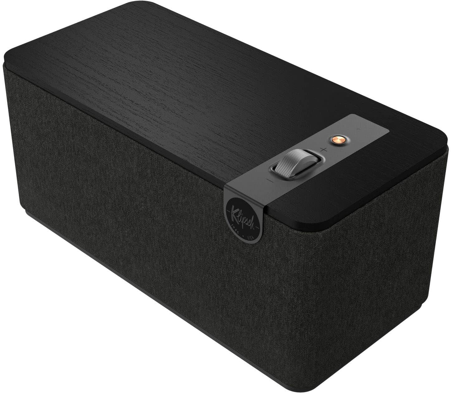 Klipsch - The One Plus Premium Tabletop Bluetooth Speaker with Broadcast Mode - Matte Black - Front_Zoom