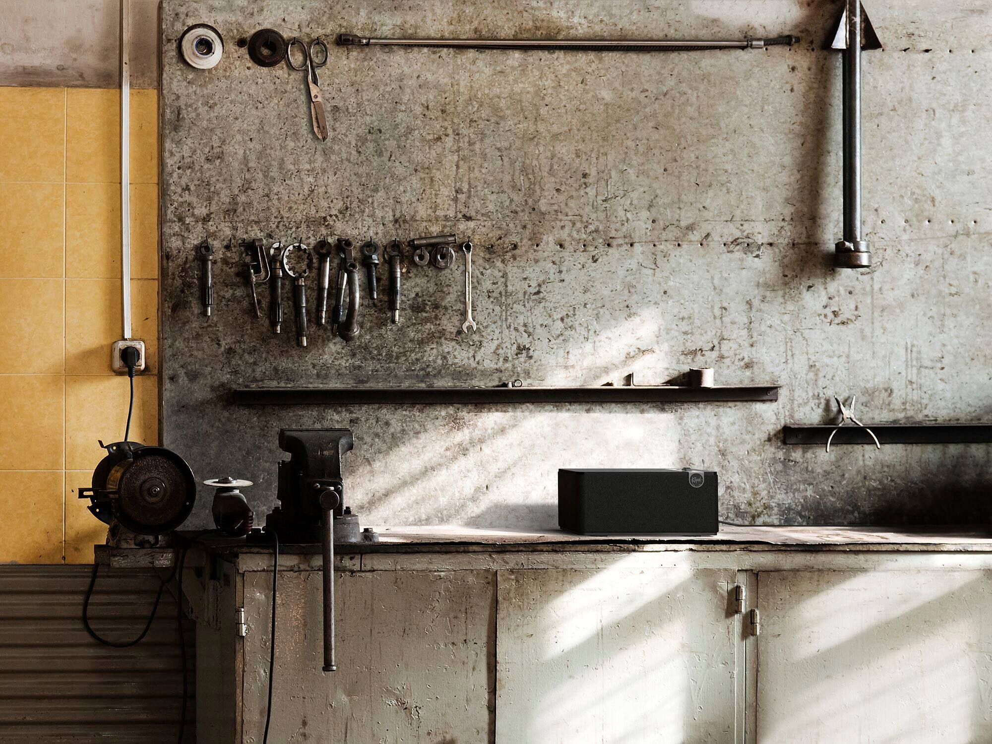 Alt View 12. Klipsch - The One Plus Premium Tabletop Bluetooth Speaker with Broadcast Mode, Matte Black - Matte Black.